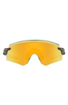 Oakley Encoder 136mm Prizm™ Rimless Wrap Shield Sunglasses In Yellow/ Grey