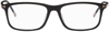 Tom Ford Black Square Glasses In 1 Shiny Black W.shin