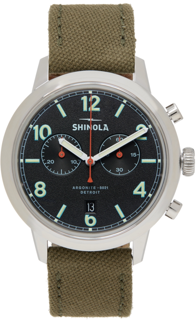 Shinola The Traveler Stainless Steel Men's Quartz Chronograph Watch S0120245782 In Black