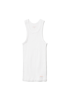 Shop Alexander Wang Ribbed Cotton Racerback Tank Top In White