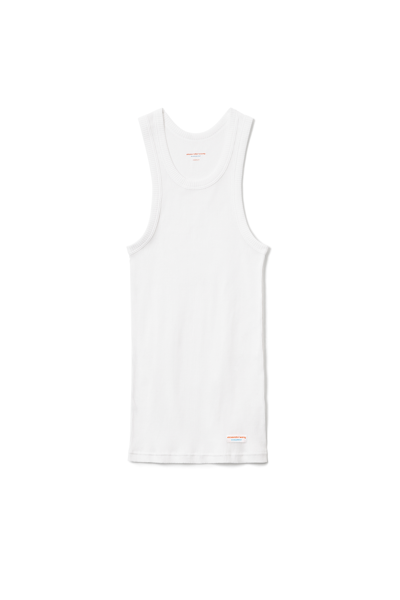 Alexander Wang Tank In Ribbed Cotton In White