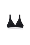Alexander Wang Bralette In Ribbed Jersey In Black