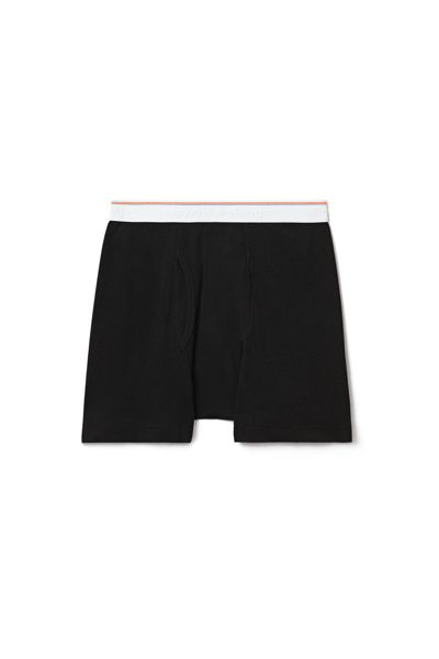 Alexander Wang Boxer Brief In Ribbed Jersey In Black