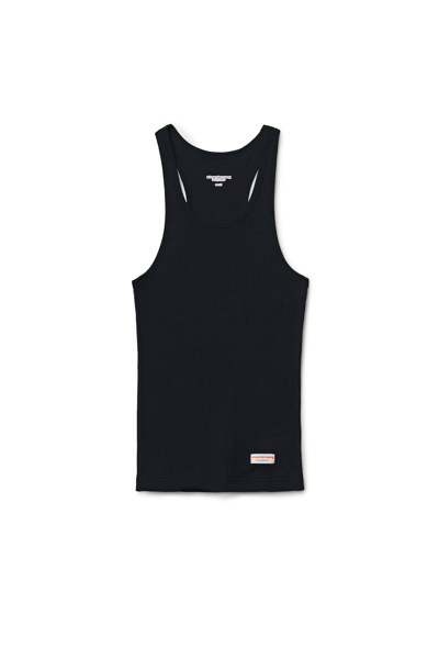 Alexander Wang Racerback Tank In Ribbed Cotton In Black