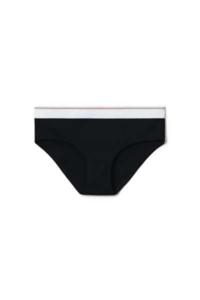 Alexander Wang Brief Underwear In Ribbed Jersey In Black