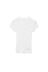 ALEXANDER WANG SHORT-SLEEVE TEE IN RIBBED COTTON JERSEY