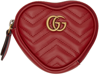 GUCCI RED GG MARMONT COIN POUCH