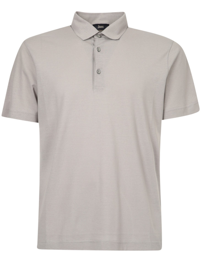 Herno Cotton Polo Shirt In Grey