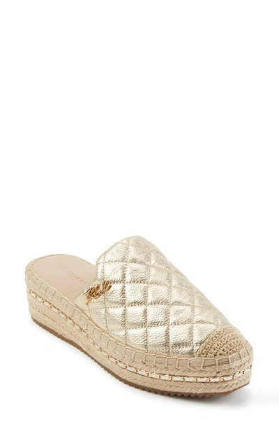 Karl Lagerfeld Devra Platform Mule In Champagne