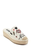Karl Lagerfeld Devra Platform Mule In Ecru