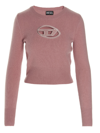 Diesel M-areesa Logo-embroidered Jumper In Pink