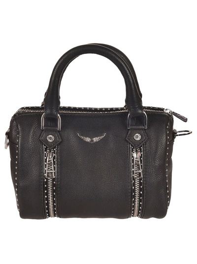 Zadig & Voltaire Sunny Stud Embellished Small Tote Bag In Black