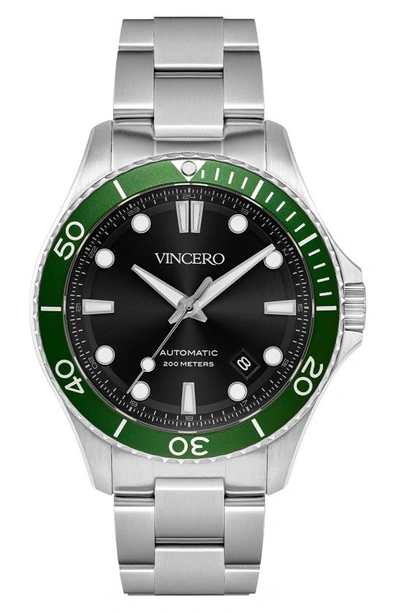 Vincero The Argo Automatic Bracelet Watch, In Black / Green