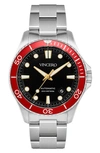 Vincero The Argo Automatic Bracelet Watch, In Black / Red