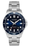 Vincero The Argo Automatic Bracelet Watch, In Blue Steel