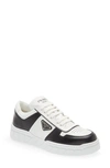 Prada Colour-blocked Brand-plaque Leather Mid-top Platform Trainers In White