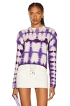 THE ELDER STATESMAN CASHMERE GEO CREW SWEATER