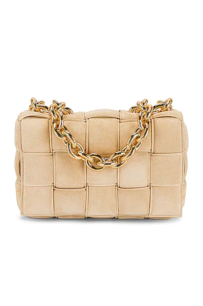 Fwrd Renew Bottega Veneta Chain Cassette Bag In Porridge & Gold