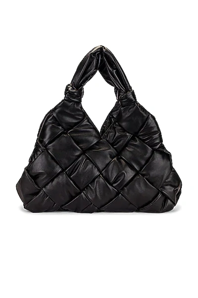 Fwrd Renew Bottega Veneta Large Intreccio Soft Supple Bag In Black