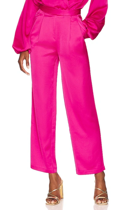 Lovers & Friends Taylor Trouser Pant In Fuchsia