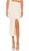 Camila Coelho Macadamia Skirt In Ivory