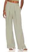 Free People Nothin To Say Pleat Trousers In Sage
