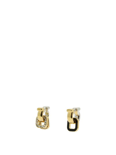 Ferragamo "gancini" Charm Earrings In Gold