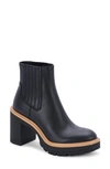 Dolce Vita Caster H2o Waterproof Block Heel Bootie In Black