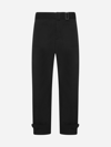 ALEXANDER MCQUEEN BELTED COTTON TROUSERS