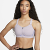 NIKE WOMEN'S ALPHA HIGH-SUPPORT PADDED ZIP-FRONT SPORTS BRA,14077847