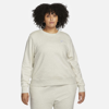 Nike Women's  Sportswear Club Fleece Crew-neck Sweatshirt (plus Size) In Brown