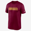 Nike Men's Dri-fit Wordmark Legend (nfl Washington Commanders) T-shirt In Red
