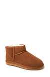 Fireside By Dearfoams Riverland Genuine Shearling Bootie In Chestnut