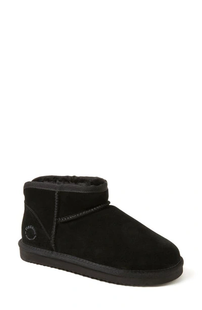 Fireside By Dearfoams Riverland Genuine Shearling Bootie In Black