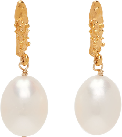 Alighieri The Lustre Of The Moon 24kt Gold-plating Earrings With Pearls