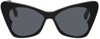 Stella Mccartney Black Butterfly Sunglasses In Shiny Black