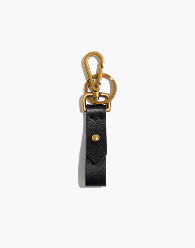 Mw The Front Door Key Fob In Leather In True Black