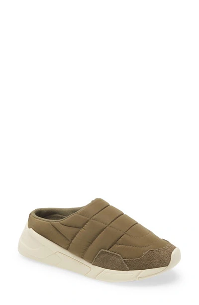 Gola Orbit Water Resistant Quilted Mule Sneaker In Khaki