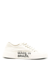 Osklen Frayed-detail Low Top Sneakers In Neutrals