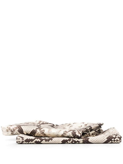 Philipp Plein All-over Snakeskin-print Pillowcase Set In Animal Print