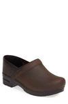Dansko Men's Professional Antique Clog - Medium Width In Antique Brown/black In Antique Brown Oiled