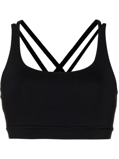 Lululemon Energy Crossover-strap Sports Bra In Schwarz