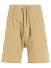 OSKLEN DROP-CROTCH TRACK SHORTS