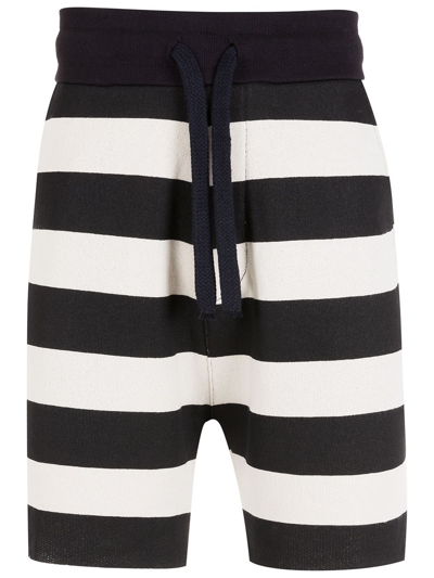 Osklen Striped Track Shorts In Black