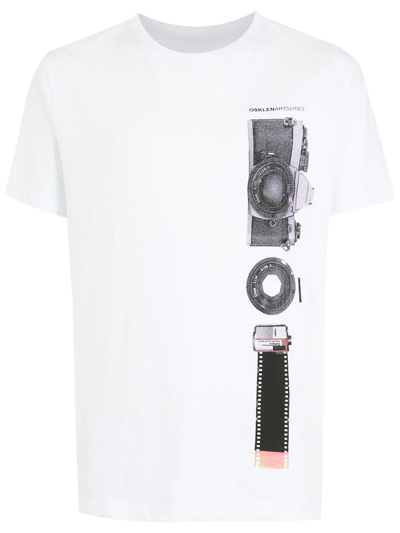 Osklen Analog Camera-print T-shirt In White