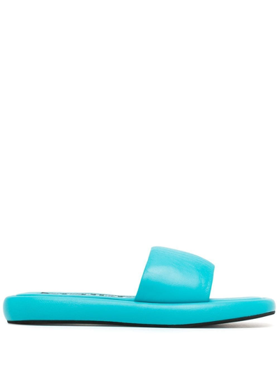 Senso Bentley Leather Sliders In Blau