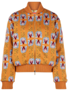 LA DOUBLEJ REVERSIBLE JACQUARD-KNIT BOMBER JACKET