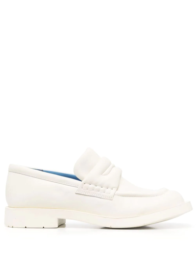Camperlab 1978 Padded Square-toe Leather Loafers In White