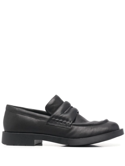 Camperlab 1978 Square-toe Leather Loafers In Black