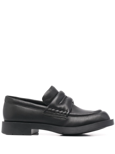 Camperlab Leather Round-toe Loafers In Black